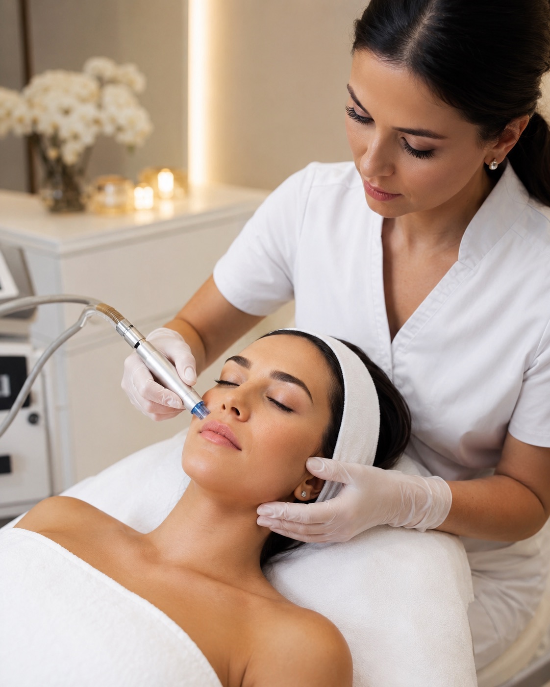 Curs Advanced Infusion — microneedling și nano infusion cu dermapen pe față